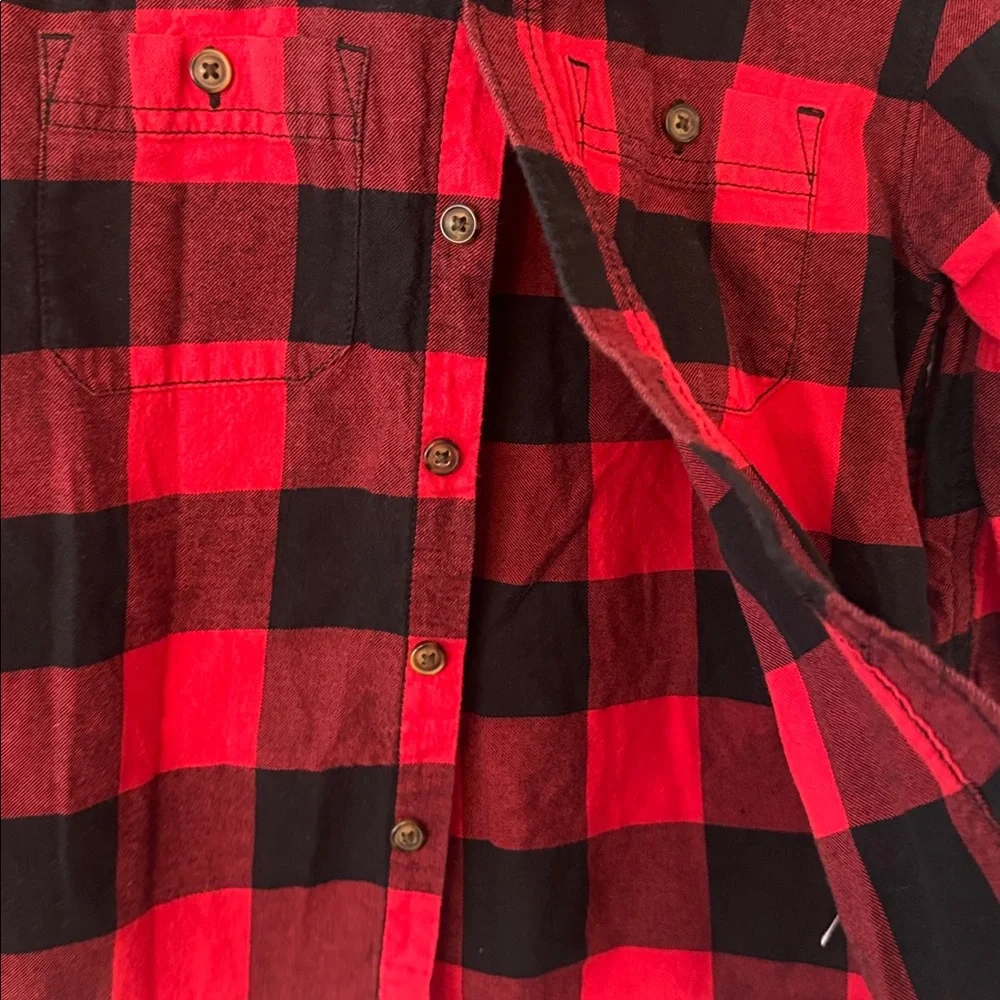 Carter's Kids Red and Black Plaid Button Down Shirt